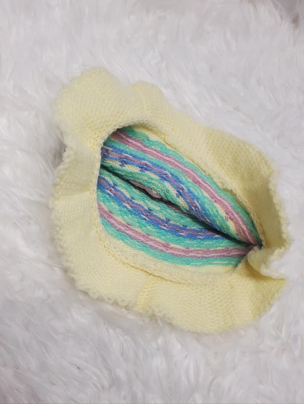 VTG yellow floral adorable hat 80s/90s